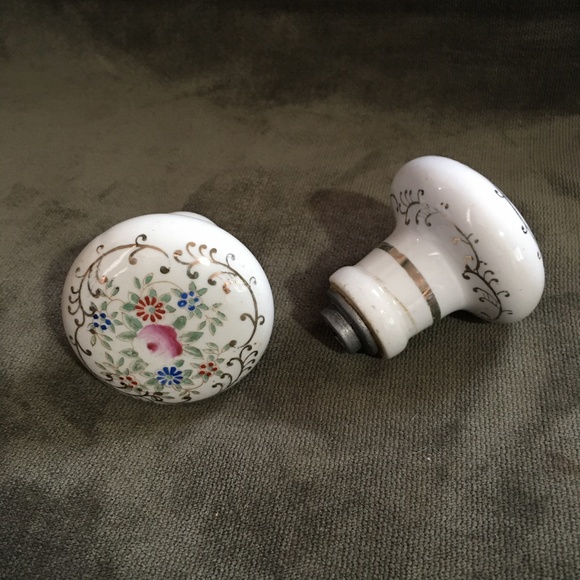 Pair ceramic door handles